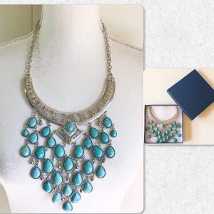 Howlite Chandelier Statement Necklace